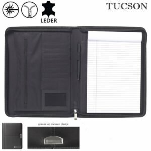 Leren schrijfmappen A4 Tucson emperor