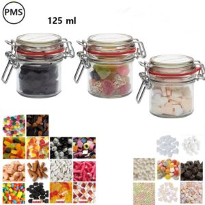 Bedrukte snoeppot weckpot 125 ml