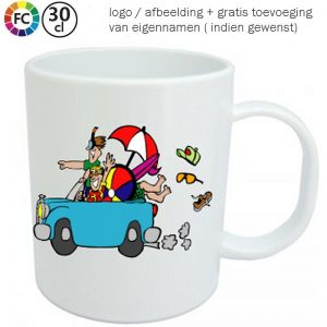 Fullcolor bedrukte kunststof mokken
