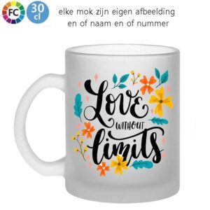 Fullcolor glazen mok individuele opdruk
