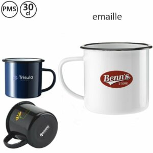 Mokken van EMAILLE opdruk 1 zijde