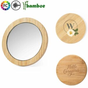 Make-up spiegeltje bamboe Canza