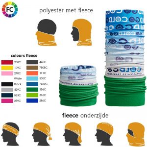 multiscarf met fleece bedrukken met eigen logo promotie multiscarfs