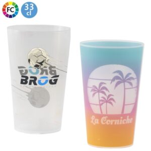 Herbruikbare plastic glazen fullcolor Prosit