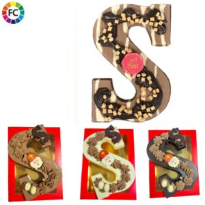 Chocoladeletters luxe gedecoreerd