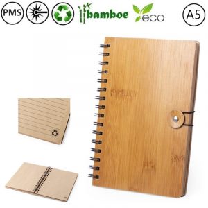 Notitieboeken spiraal bamboe Mexa