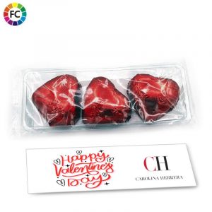 Chocolade hartjes met kaartje Tria