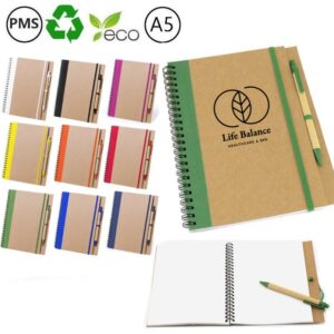 Recycle notitieboeken spiraal A5 Lenu