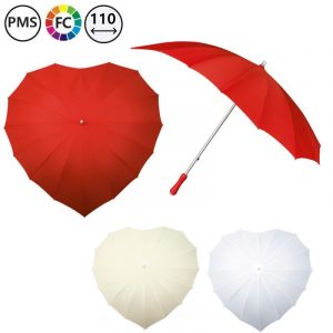 Bedrukte hart paraplus