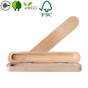 Verpakking houten pennendoosje