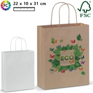 FSC Kraftpapieren tas Fullcolor Medium