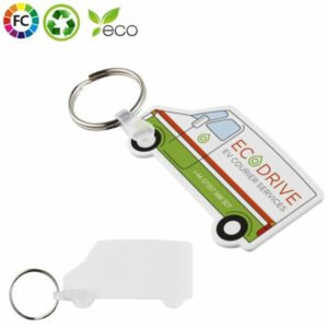Sleutelhangers gerecycled HIPS bestelbus