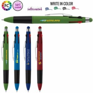 Vierkleurenpen stylus soft Gilbert