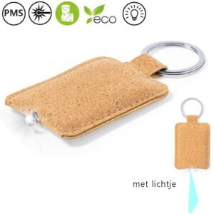 Kurken sleutelhangers met lampje