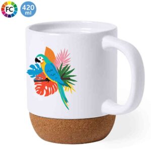 Bedrukte mokken met kurk Setor