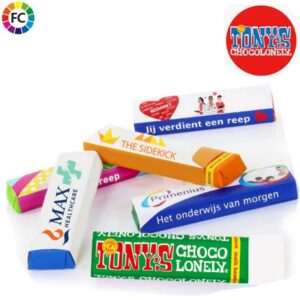 Tony's Chocolonely bedrukte reep