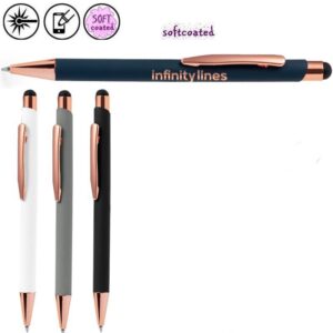 Stylus softcoated rosegold Flax
