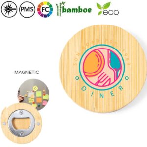 Magnetische flesopeners bamboe Magbo