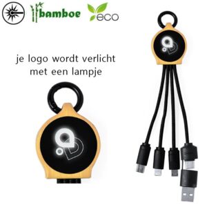 Oplaadkabels set bamboe Larin