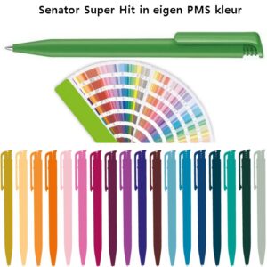 Senator Super Hit pennen in eigen PMS-kleur