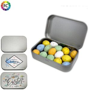Blikje met paaseitjes