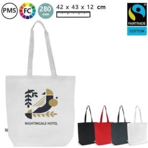 Katoenen Fairtrade schoudertas Flair Strong