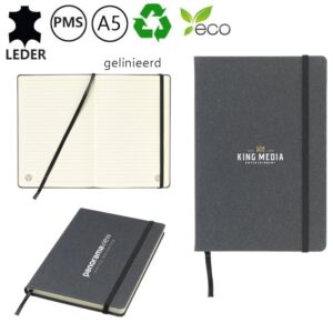 Notitieboekje gerecycled leder Montana