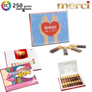 Merci chocolaatjes in doos bedrukken
