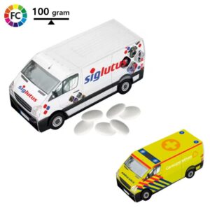 Bestelauto met pepermunt
