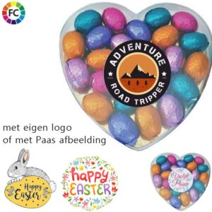 Paaseitjes in hartdoosje
