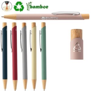 Gerecycled aluminium bamboe balpen Stella