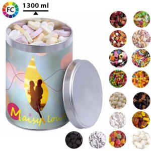 Groot blik snoep 1300 ml Argus